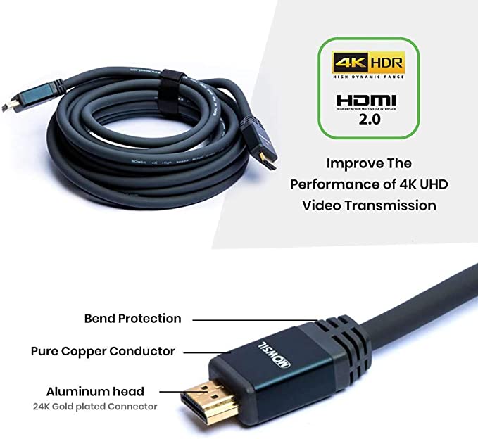 موسيل - كابل HDMI 1.4 فولت يدعم 4K بطول 1.8 متر  موسيل - كابل HDMI 1.4 فولت يدعم 4K بطول 1.8 متر